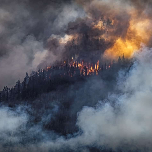 1st Merit Award Langley Camera Club Lea O Shea ENV Chetamon Mountain Wildfire  Jasper  BC