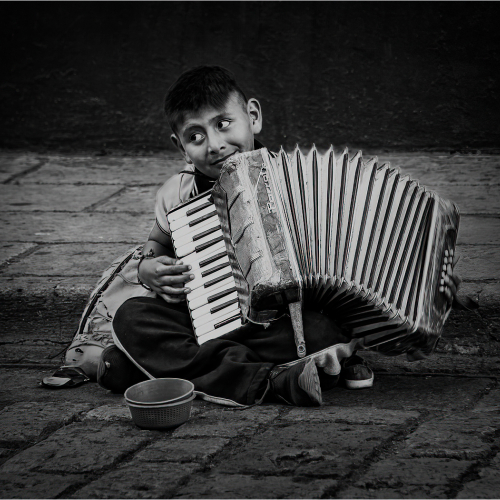 Gold Medal Toronto Camera Club Pat Zuest Accordion Boy