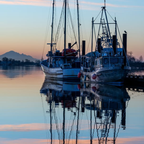 HONOUR AWARD Lorna Scott Sunrise At Steveston Dock
