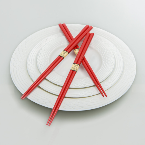 HONOUR AWARD Manfred Mueller Red Chopsticks On White Porcelain