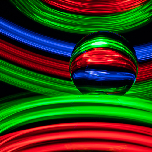 HONOUR AWARD Toronto Camera Club James Cuthbert Glass Ball With Light Trails