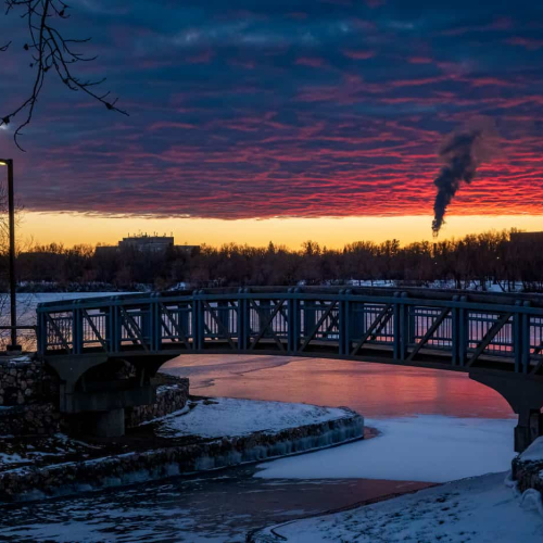 Honourable Mention Award - Paule Hjertaas - Bridge At Sunset