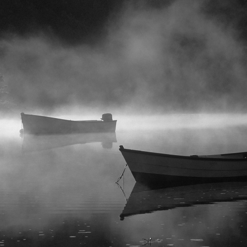 Keith Vaughan Two Boats In Morning Mist
