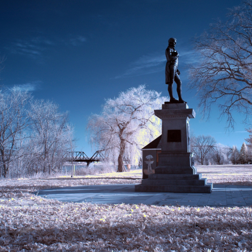 Peter Maclean Statue In Infrared